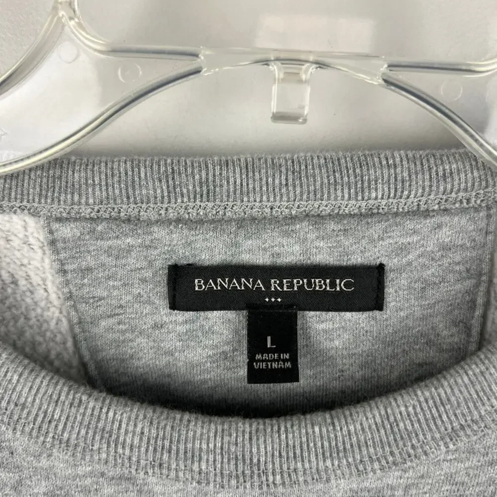 Banana Republic Men's Heather Gray Crewneck Sweater Size L